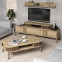 Hanah Home Eylül - Conjunto de muebles de salón Roble
